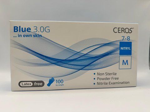 Нітрилові рукавички CEROS Fingers&reg; Blue (щільність 3,5 гр.) - XL С1005 фото