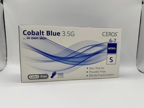 Нітрилові рукавички CEROS Fingers&reg; Cobalt Blue (щільність 3,5 гр.) - S С1004S фото